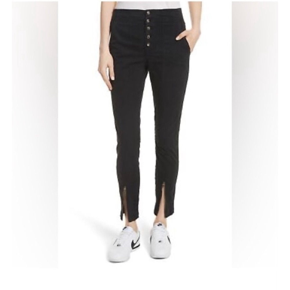 A.L.C. Jeans Women's Sz 4 Black Ezra Ankle Zippers Luxury Designer EUC